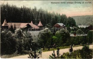 1924 Homoród-gyógyfürdő, Baile Homorod; fürdő látképe az Országút mellett. Dragomán kiadása / spa, bath, road (EK)