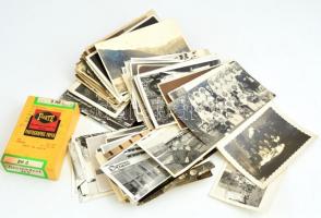 cca 1910-1960 Nagy vegyes fotó tétel, összesen 130 db, főként életképek