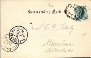 1901 Haibach ob der Donau, Besten Gruss vom Weinhaus "Zur Mauth", Gasthaus, Herr Dachs, Fr...