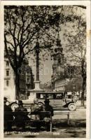 1930 Graz, Bismarkplatz / street view, square, automobile. Photokarte Jos. A. Kienreich (EK)