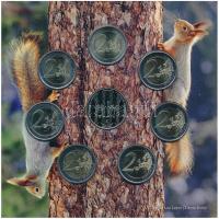 Finnország 2004-2009. 2E Cu-Ni-Zn (7xklf) finn forgalmi emlékkiadások + "Rahapaja Oy (Finn Pénz...