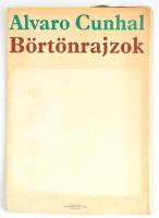 Cunhal, Alvaro: Börtönrajzok. Bp., 1978, Corvina - Editorial Avante. 25 rajz reprodukciója, kissé kopott, kissé foltos papír mappában, Teljes!