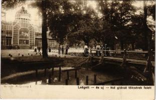1917 Leégett és új híd gránát tölcsérek felett. József főherceg v. e. erdélyi hadikiállítása / WWI Austro-Hungarian K.u.K. military exhibition, burnt down and new bridge with grenades (EK)
