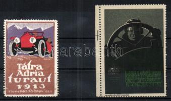 1913-14 Autóversenyek bélyegei 2 db