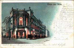 Wien, Vienna, Bécs; Etablissement Ronacher / street view, palace. artist signed (EK)