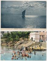 Abbazia, Opatija; - 4 db RÉGI városképes lap / 4 pre-1945 town-view postcards