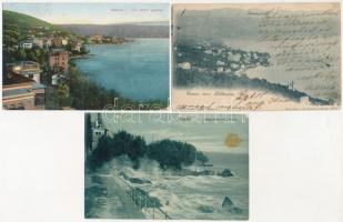 Abbazia, Opatija; - 7 db RÉGI városképes lap / 7 pre-1945 town-view postcards