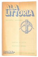 cca 1930-1940 Ala Littoria, Societa Anonima, Cartina di Rotta Venezia-Roma. Roma-Aeroporto del Litto...