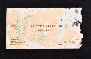 Ruttka Ferenc (1926-2019): A szépség elmúlása. Olaj, papír, jelezve jobbra lent, hátoldalán a művész...