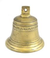 Bronz harang, 1926 évszám gravírozással, tetején kisebb repedéssel, m: 11, d: 11,5 cm