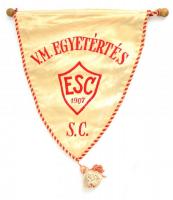 V.M. Egyetértés S.C. sport zászló, 38x34 cm