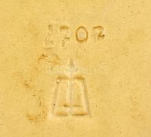 Papucs alakú kerámia párologtatók, kézzel festett mázas kerámia, jelzett, 18x7 cm