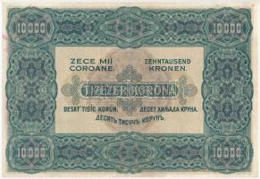1920. 10.000K "Orell Füssli Zürich" piros sorozat- és sorszámmal T:III,III- részben restau...