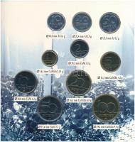 1996. 10f-100Ft (10xklf) "50 éves a forint" forgalmi sor dísztokban T:BU Adamo FO29