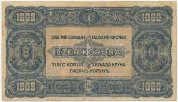 1923. 1000K "8 FILLÉR - NYOLC FILLÉR" "B83 147188" felülnyomással, nyomdahely je...