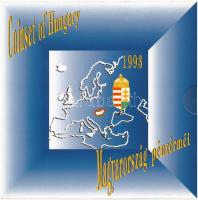 1993. 10f-200Ft (11xklf) forgalmi sor dísztokban, benne 1993. 200Ft Ag "MNB", "Magyarország pénzérméi" sorozat T:BU  Adamo FO26