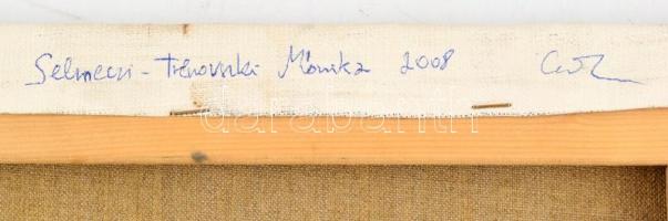 Selmeczi-Trenovszki Mónika (1986-): Napsütötte arc, 2008. Olaj, vászon, jelzett a hátoldalán, 30x40 ...