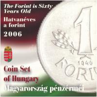 2006. 1Ft-100Ft (7xklf) forgalmi sor szettben + 1946. 1Ft Ag "Hatvanéves a Forint" utánveret proof kivitelben (patinás) T:BU Adamo FO38