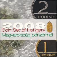 2008. 1Ft-100Ft (7xklf) darabos forgalmi sor Búcsú az egy- és kétforintostól dísztokos szettben Magyarország pénzérméi sorozat T:PP Adamo FO42.1