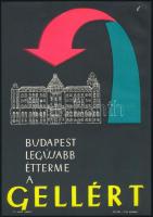 Villamosplakát: Budapest legújabb étterme a Gellért, 23,5×16,5 cm