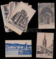 100 db RÉGI francia város képeslap / 100 pre-1945 French town-view postcards