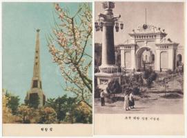 6 db MODERN Észak-koreai város képeslap / 6 modern North-Korean town-view postcards