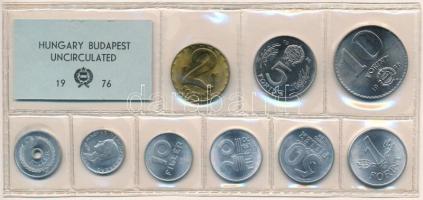 1976. 2f-10Ft (9xklf) érmés forgalmi sor fóliatokban T:1