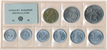 1979. 2f-10Ft (9xklf) érmés forgalmi sor fóliatokban T:1