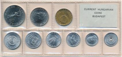 1981. 2f-10Ft (9xklf) érmés forgalmi sor fóliatokban T:1
