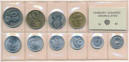1983. 2f-20Ft (10xklf) érmés forgalmi sor fóliatokban T:1