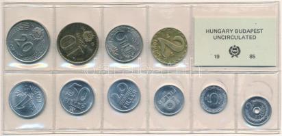 1985. 2f-20Ft (10xklf) érmés forgalmi sor fóliatokban T:1