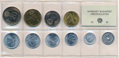1987. 2f-20Ft (10xklf) érmés forgalmi sor fóliatokban T:1