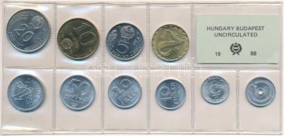 1988. 2f-20Ft (10xklf) érmés forgalmi sor fóliatokban T:1