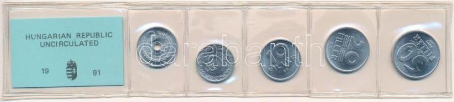 1991. 2f-50f (5xklf) érmés forgalmi sor fóliatokban T:1