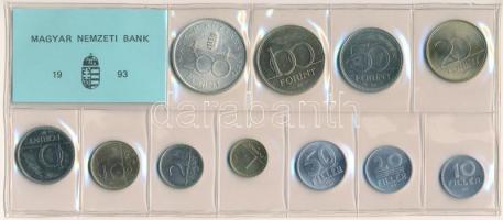1993. 10f-200Ft (11xklf) érmés forgalmi sor fóliatokban T:1