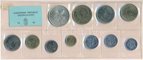 1994. 10f-200Ft (11xklf) érmés forgalmi sor fóliatokban T:1