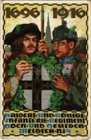 1696-1916 Kaiserl. und königl. Infanterie Regiment Hoch und Deutschmeister No. 4. litho s: Wilhelm Fridrich (EK)