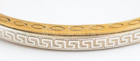 Aranyozott ezüst(Ag) kövekkel gazdagon kirakott karóra, jelzett, d: 6×5,5 cm, bruttó: 32,91 g