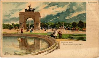 Brooklyn, Memorial Arch, Entrance to Prospect Park. Raphael Tuck & Sons View Postcard No. 5037. litho s: Florence Robinson