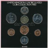 Nagy-Britannia 1983. 1/2p-1Ł (8xklf) forgalmi sor karton díszcsomagolásban, külső tok nélkül  T:1 
...