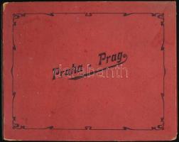 cca 1900 Praha - Prag. Prágai színes képeket tartalmazó album, nyomatok. Kopott, kissé sérült haránt...