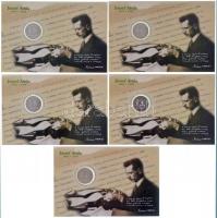 2005. 10Ft Cu-Ni "József Attila" sorszámozott emléklapon (5x, sorszámkövető) T:1