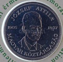 2005. 10Ft Cu-Ni "József Attila" sorszámozott emléklapon (5x, sorszámkövető) T:1