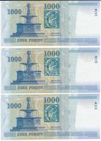 2000. 1000Ft "DE" "Millennium" (3x) sorszámkövetők T:I
Adamo F55B4