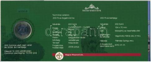 2009. 200Ft elsőnapi veret, sorszámozott díszcsomagolásban + 2006. 200Ft "FB" "Búcsú ...