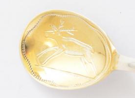 Ezüst(Ag) kiskanál, jelzett, h: 9,5 cm, nettó: 13 g