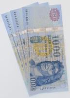 2011. 1000Ft "DB" (3x) sorszámkövetők T:I