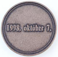 1998. "A Haza minden előtt 1899-1948 / 1998. október 7." ezüstpatinázott fém emlékérem tok...