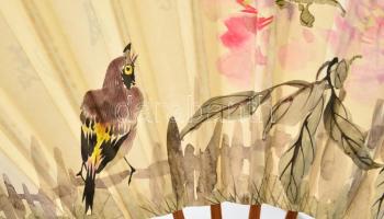 Távol-keleti legyező, 33x56 cm