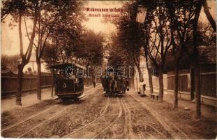 1912 Budapest XVI. Rákosszentmihály, Kossuth Lajos utca, lóvasút